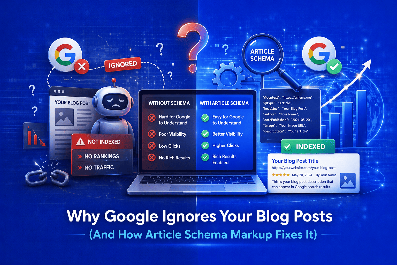 Why Google Ignores Your Blog Posts (And How Article Schema Markup Fixes It)