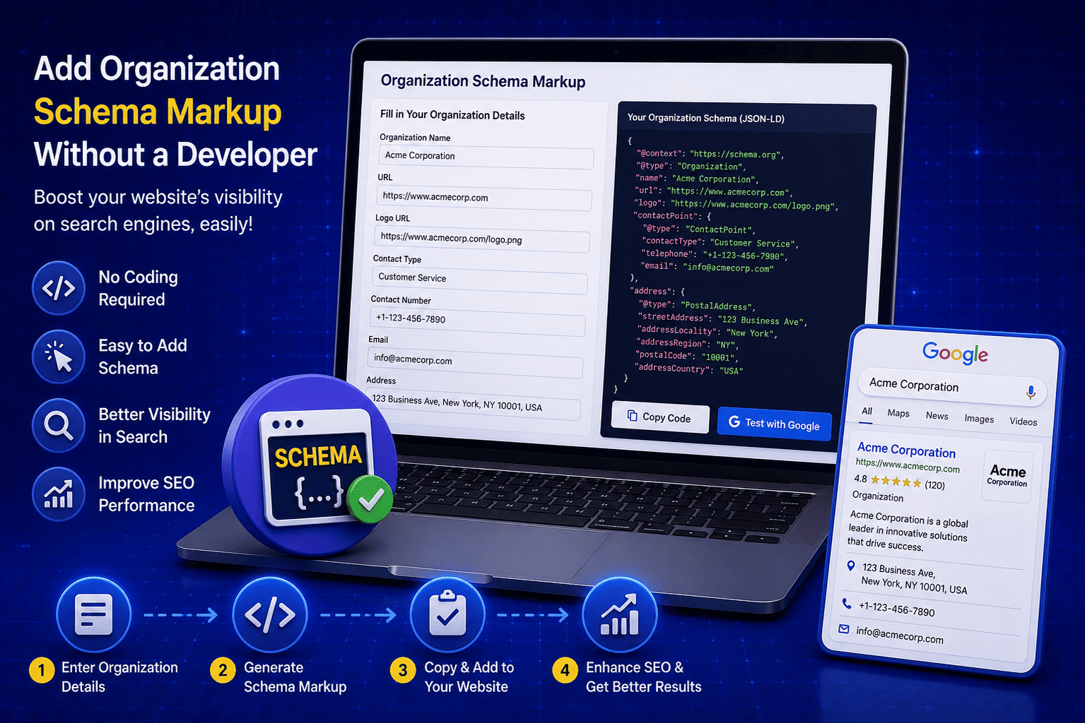 Do Not Need a Developer to Add Organization Schema Markup to Your Website