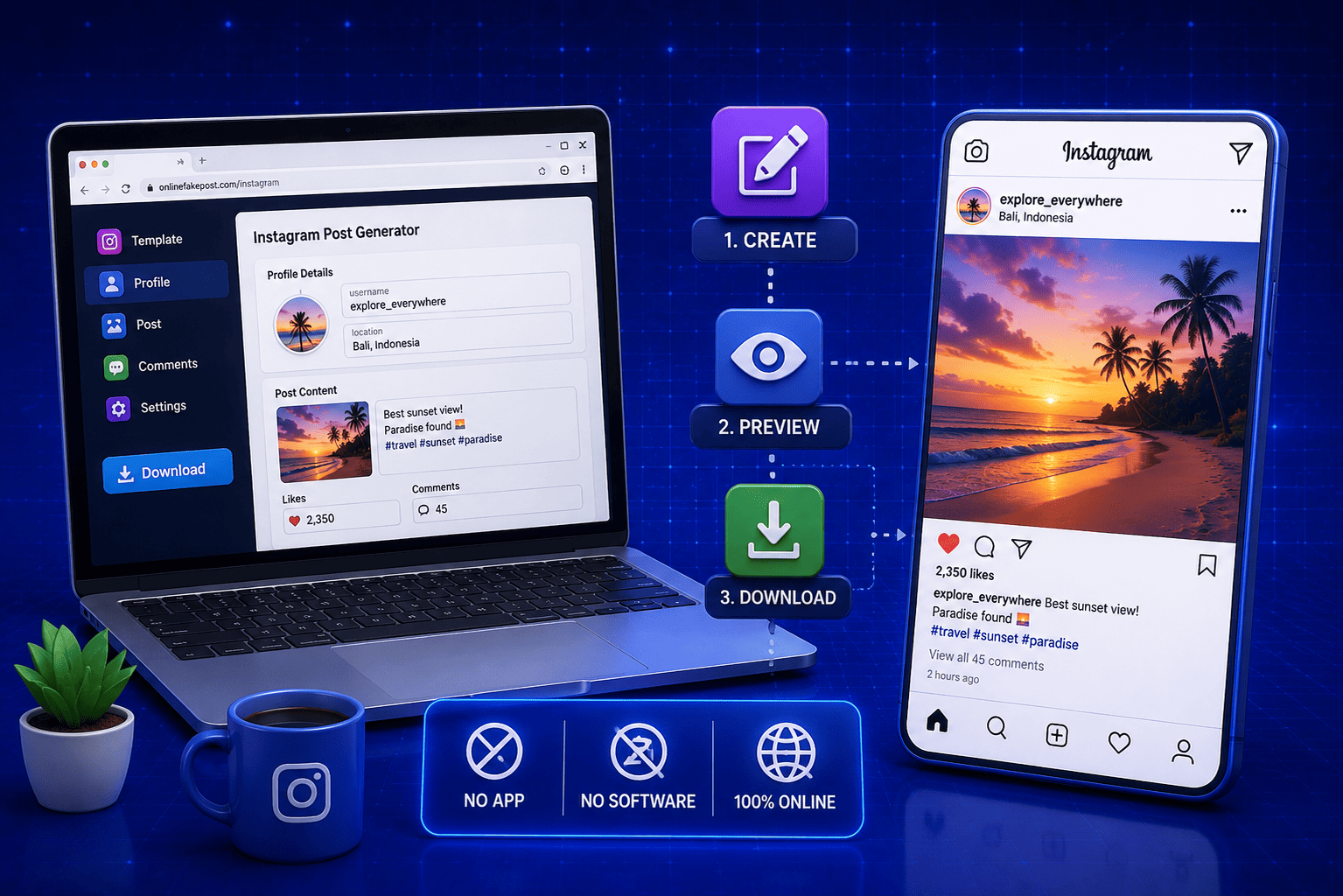 Instagram post generator
